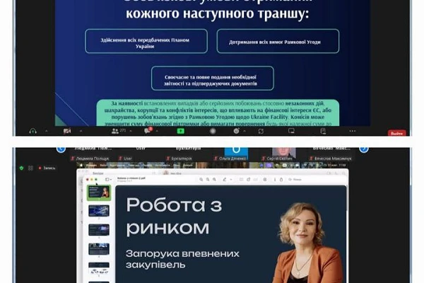 Вебінар "Робота з ринком. Ukraine Facility як інструмент фінансування ЄС"
